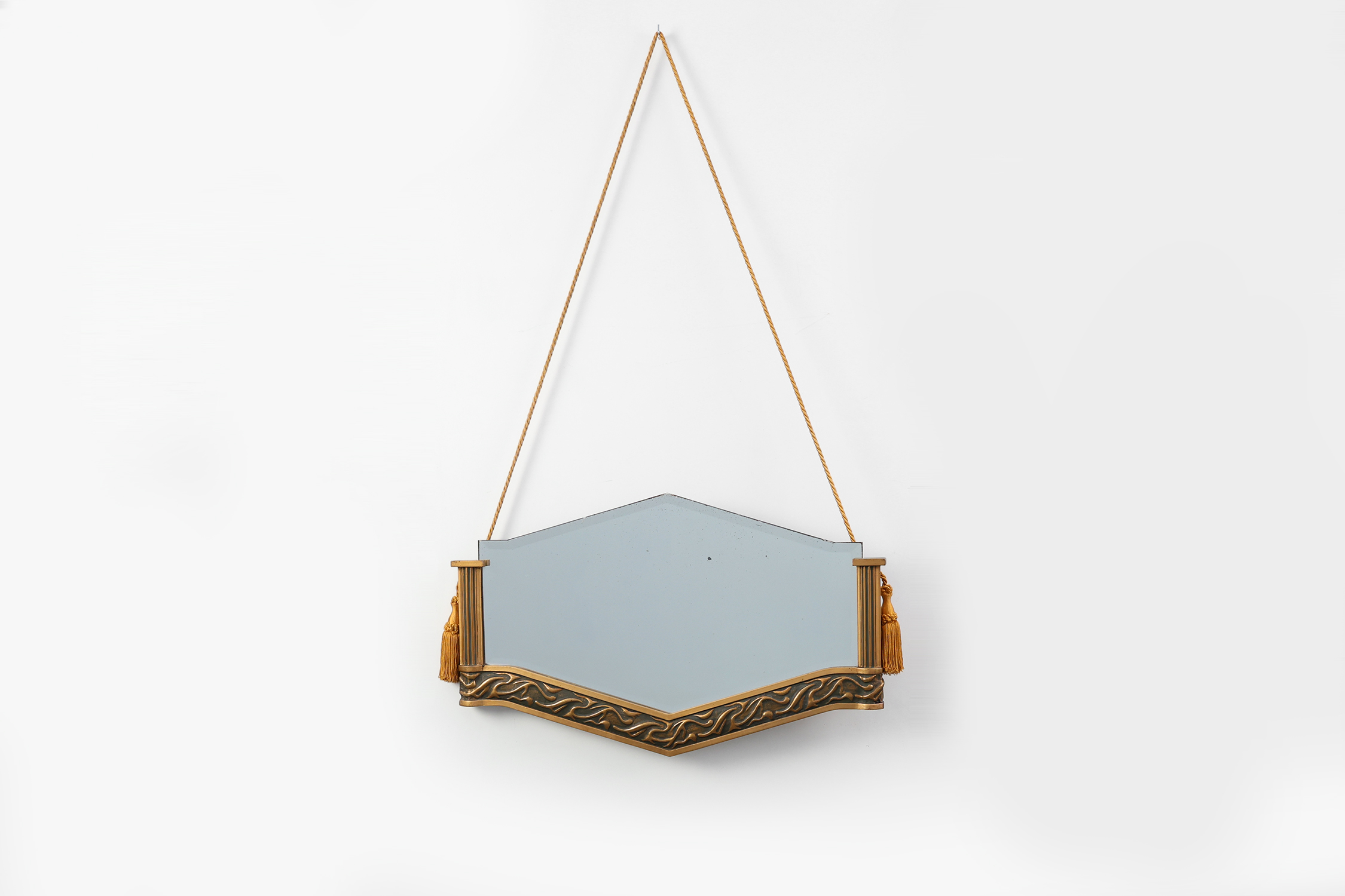 Art Deco Mirror in gilt wood, Belgium ca. 1920thumbnail